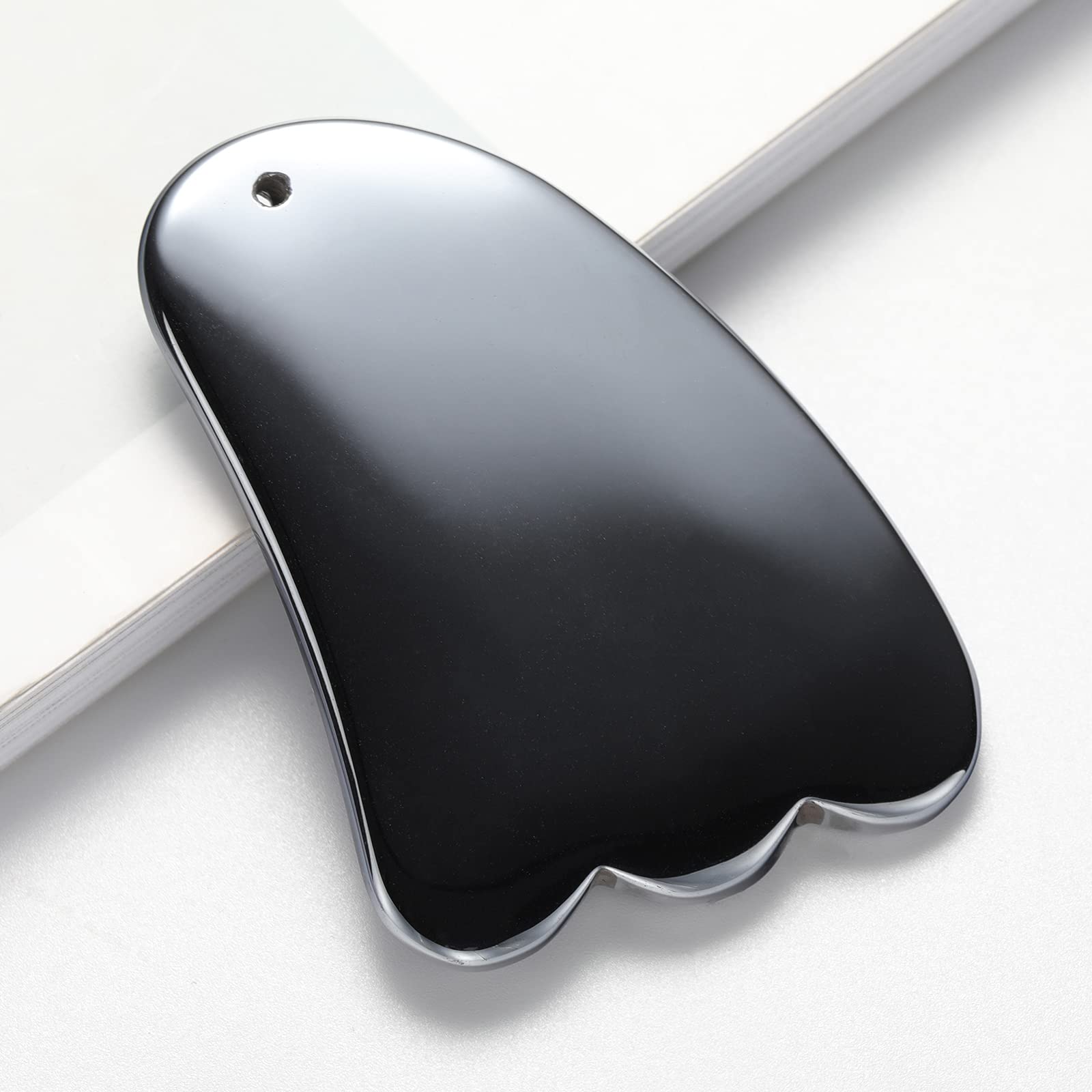 Terahertz Energy Stone Gua Sha Tool for Lymphatic Drainage & Facial Massage - Claw Shape Scraper for Glowing Skin | Perfect for Home Spa & Self-Care Routine