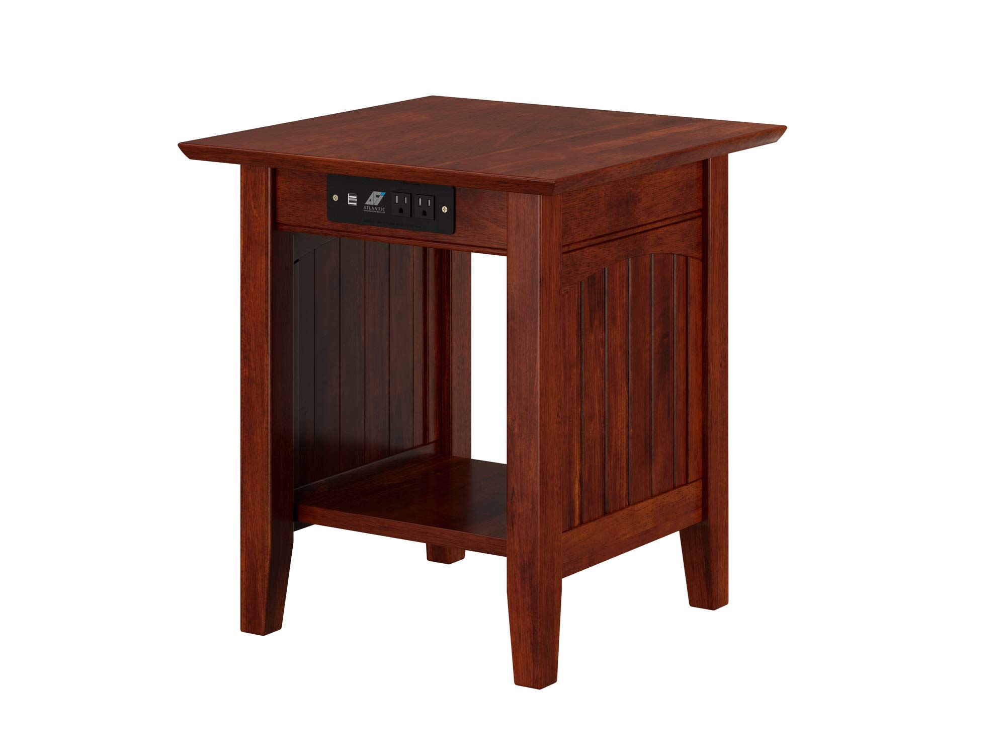 Atlantic Furniture Nantucket End Table with USB Charging Station - 20