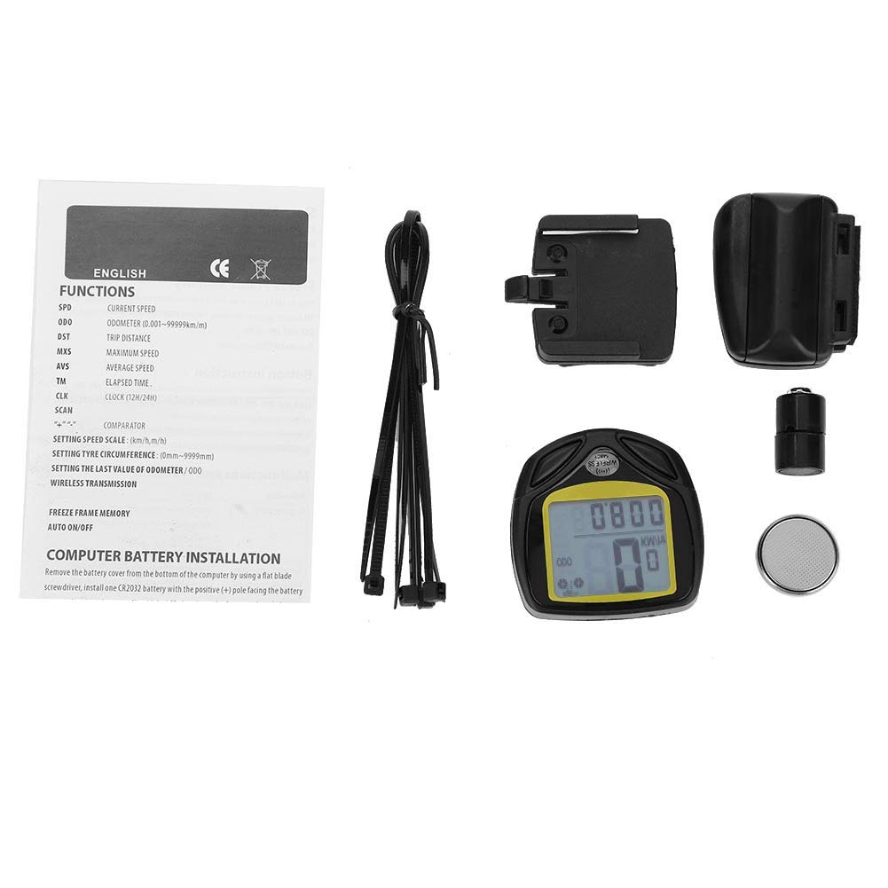 Lightweight Bike Stopwatch - Black Bicycle Computer for Outdoor Cycling & Training | Track Speed, Distance & Time for Road & Mountain Biking
