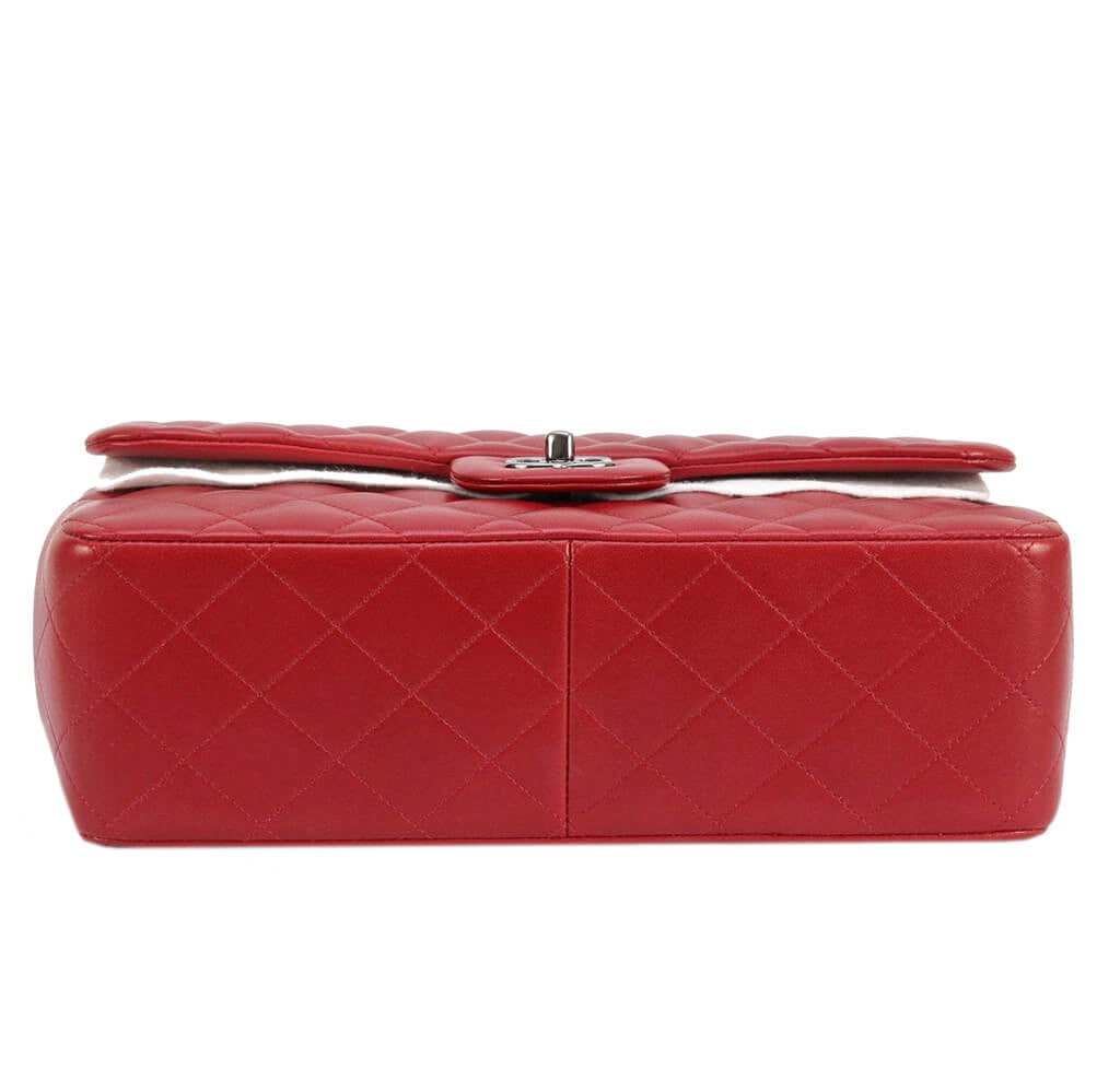 Authentic Chanel Jumbo Double Flap Bag in Red with Ruthenium Hardware - Luxury Handbag for Women, Perfect for Parties, Date Nights & Special Occasions