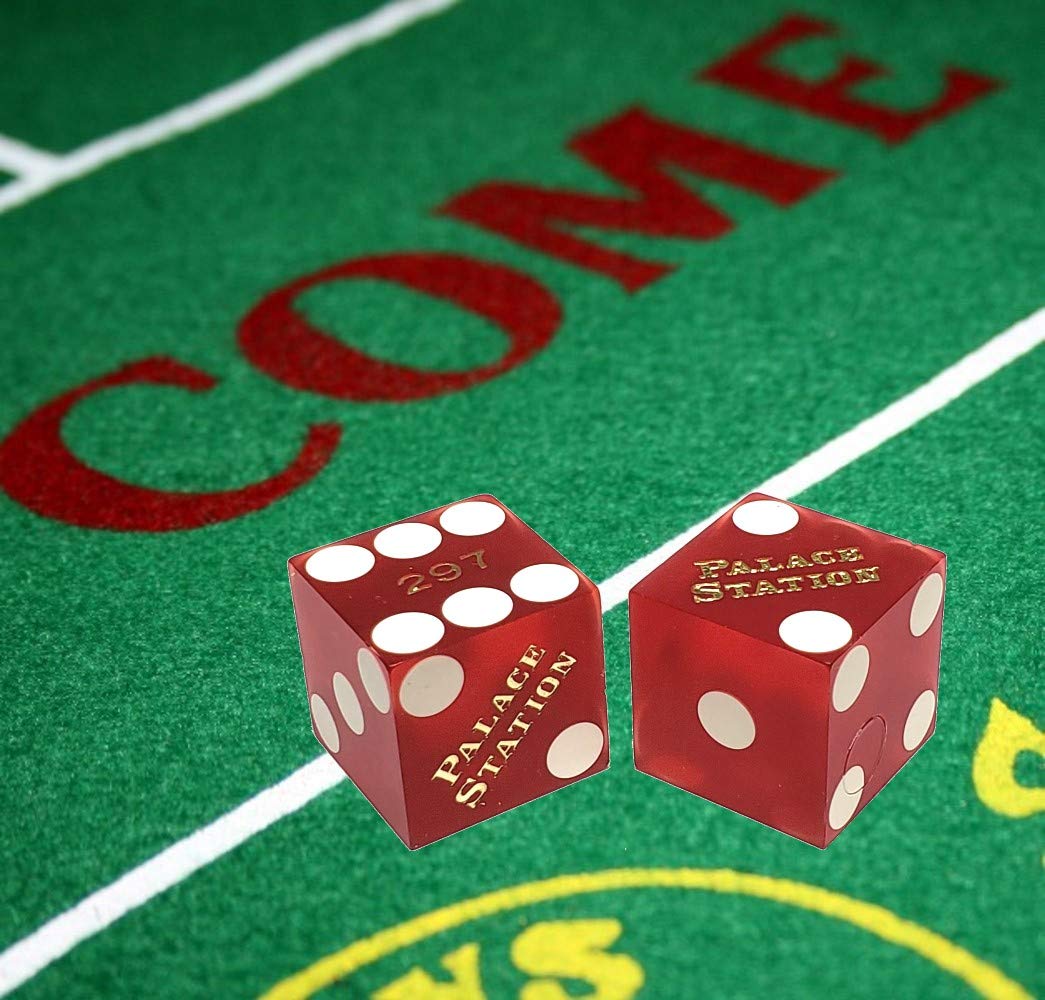Authentic Vegas Casino Craps Dice - Matching Serial Numbers for Table Play