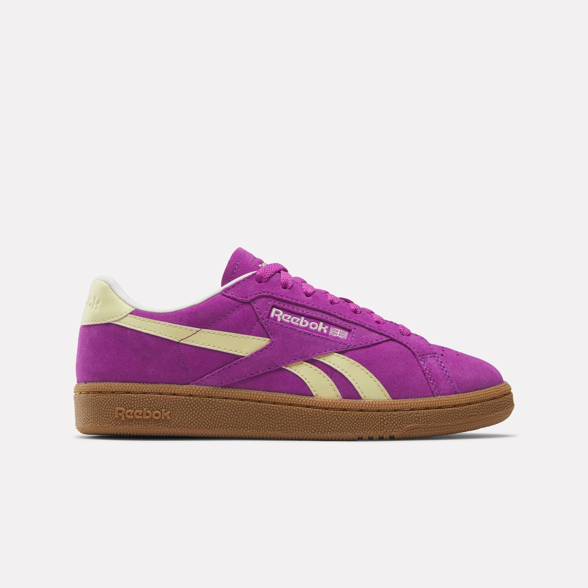 Reebok Club C Grounds Sneakers - Purple Rave, Yellow & Chalk White - Casual & Vintage Style for Men & Women | Perfect for Streetwear, Gym & Everyday Fashion