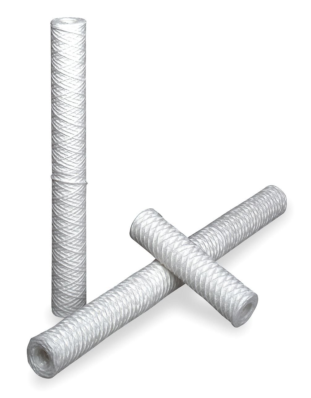 String Wound Cartridge Filter - 3 GPM Flow Rate, 1 Micron Filtration, Pack of 6 - Perfect for Industrial Water Filtration & Sediment Removal