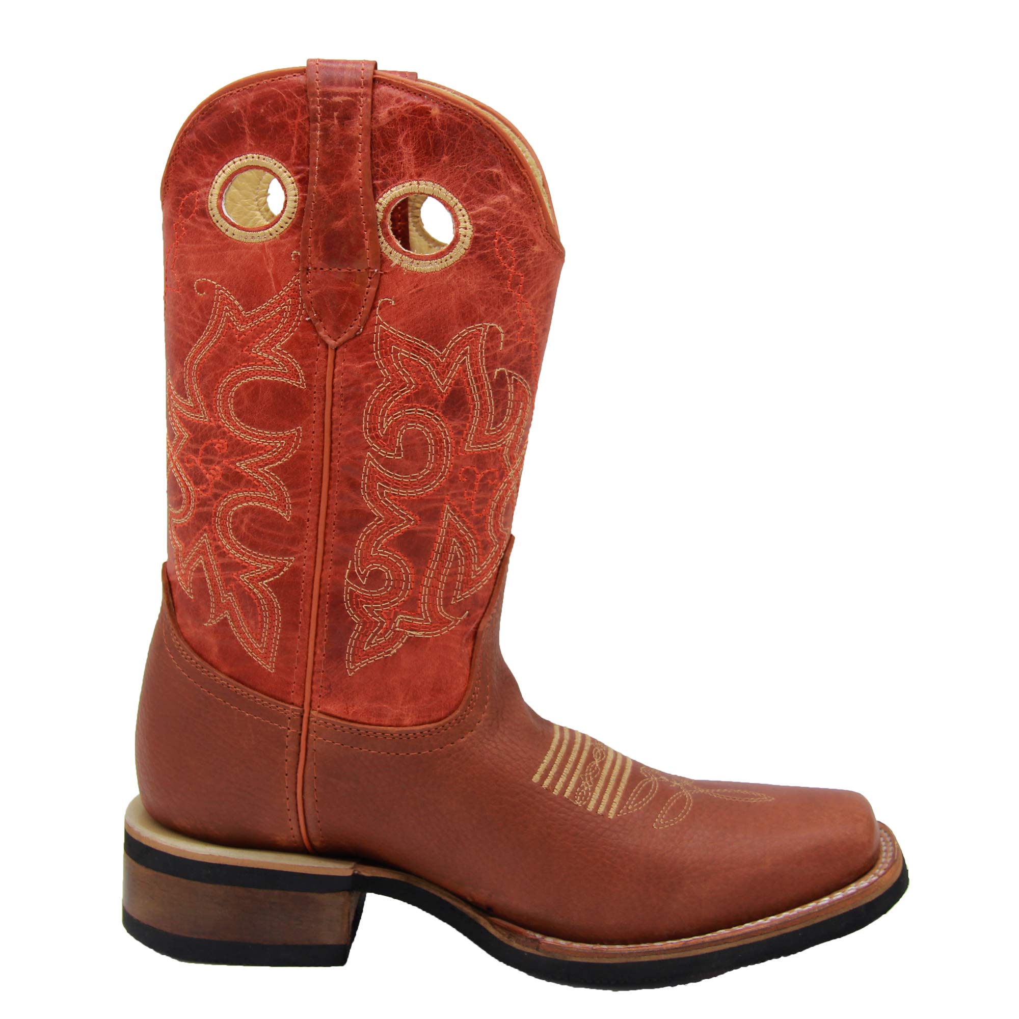 **Men's Genuine Leather Cowboy Boots Square Toe Rodeo Western Boots for Men - Free Belt Included - Perfect for Rodeo, Country Dancing & Outdoor Adventures**