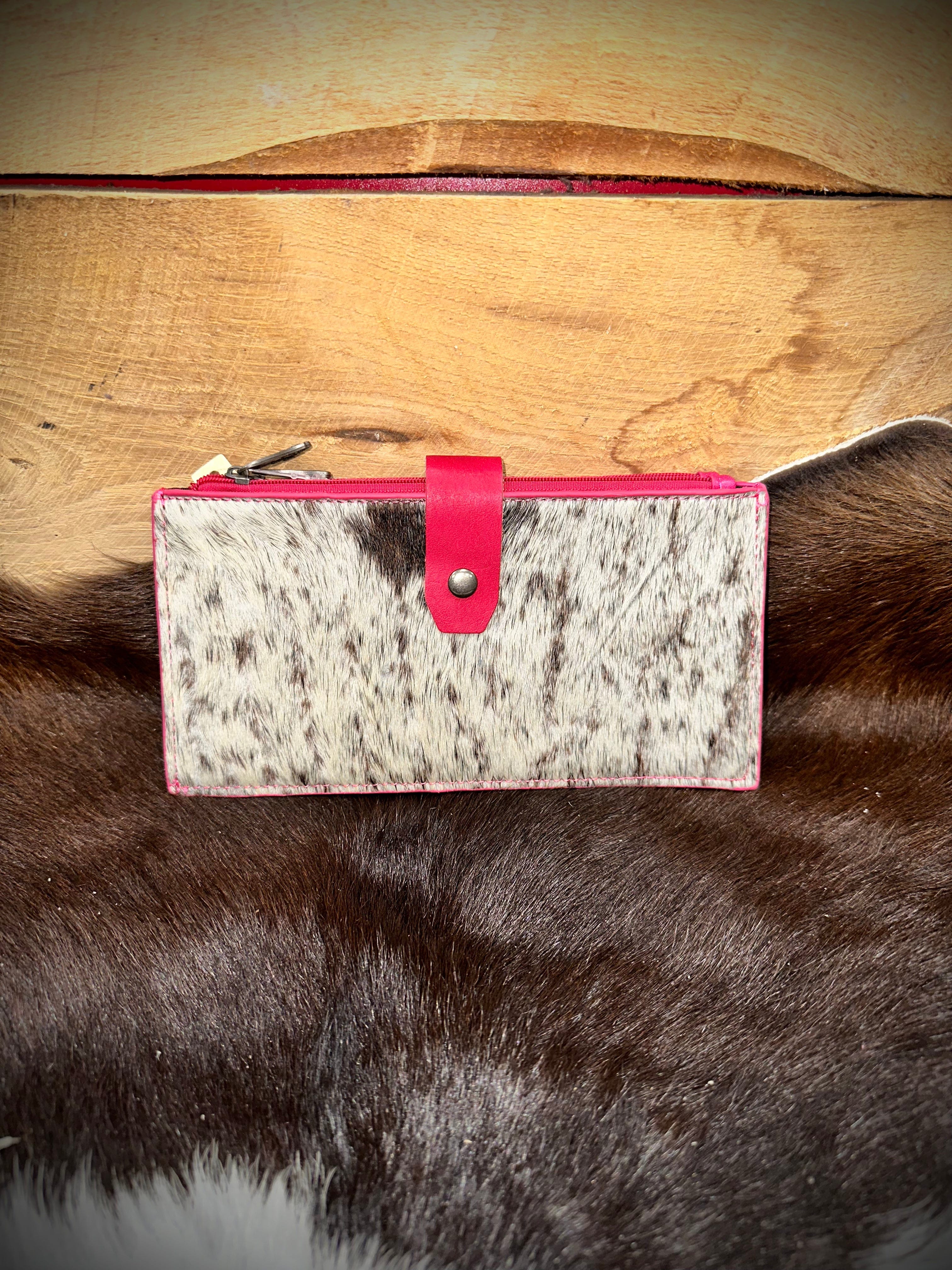 Trinity Ranch Genuine Pink Cowhide Wallet for Women - Stylish & Durable Leather Wallet for Everyday Use, Travel, and Gift Giving