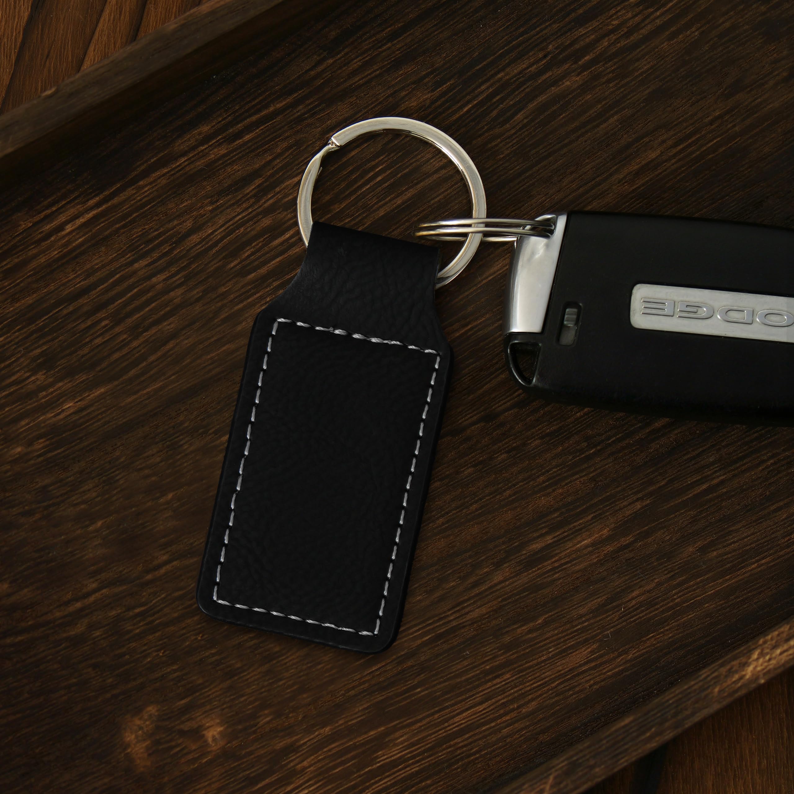LaserGram Custom Engraved Rectangle Keychain - Karate Man Design - Perfect for Martial Arts Enthusiasts & Gift Giving