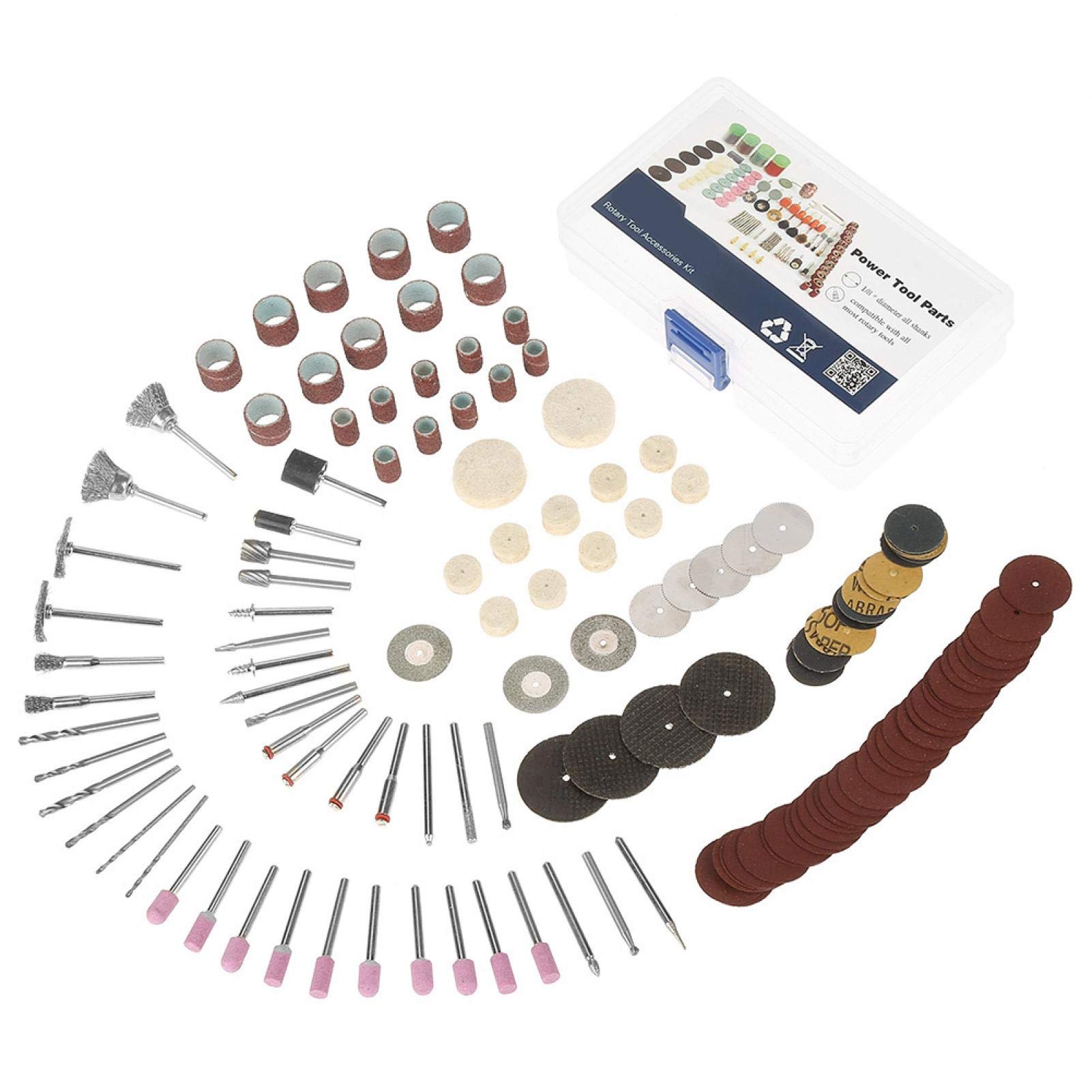 141-Piece Grinding and Polishing Tool Kit for Woodworking, Drilling, Cutting, Sanding - Perfect for DIY Crafts, Model Making & Home Improvement Projects