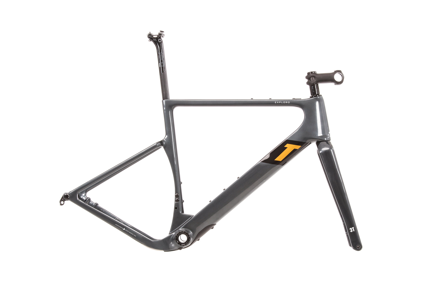 2023 3T Exploro Ultra 54cm Gravel Bike Frameset - Lightweight Carbon Frame for Adventure Racing & Bikepacking