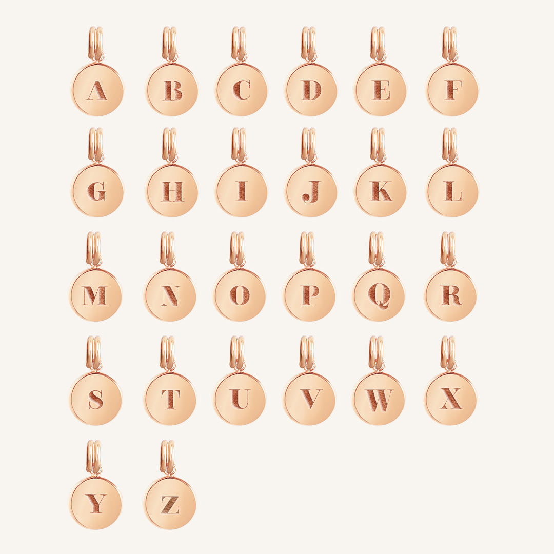Alpha Letter Charms A-Z - DIY Jewelry Making Supplies for Necklaces, Bracelets & Keychains - Perfect for Personalized Gifts & Craft Projects