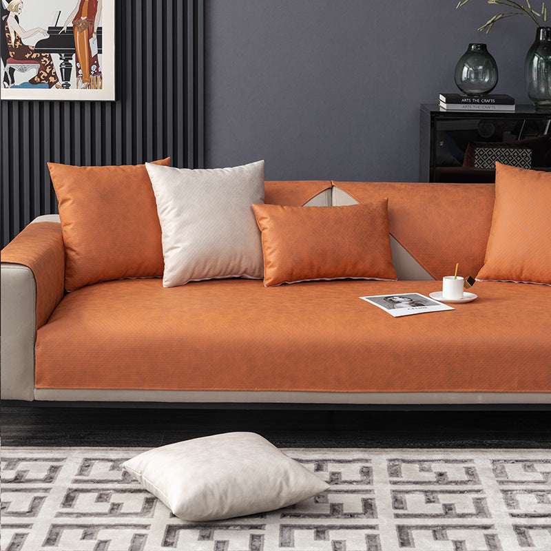 Premium Dalia Leather Waterproof Sofa Protector - Water-Resistant, Scratch-Proof Couch Cover for Pets & Kids - Perfect for Living Room, Sectional, Loveseat Furniture Protection