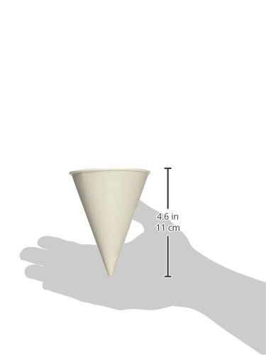 Eco-Friendly Disposable Paper Cone Water Cups - 6 oz, White (200/Sleeve, 25 Sleeves/Carton) - Perfect for Parties, Events, and Office Use