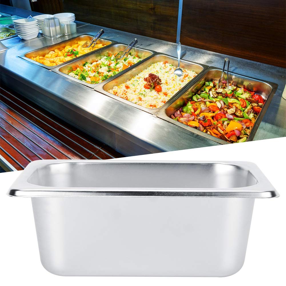 Stainless Steel Countertop Food Serving Display Pan - Square Steam Table Pan & Smoker Water Pan for Buffet, Hotel, Restaurant (Ideal for Catering, Food Warming & Banquet Serving)