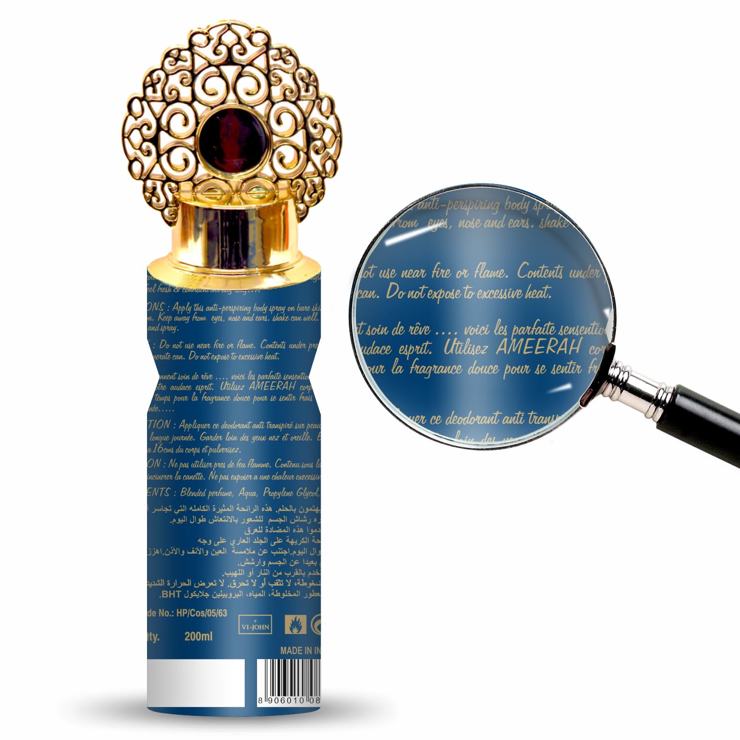 ST.JOHN Ameerah Zam Zam Perfumed Deodorant Body Spray for Men & Women - 24 Hours Long Lasting Fragrance (200ml/6.7oz) | Fresh Scent for Daily Use, Work, Gym & Special Occasions