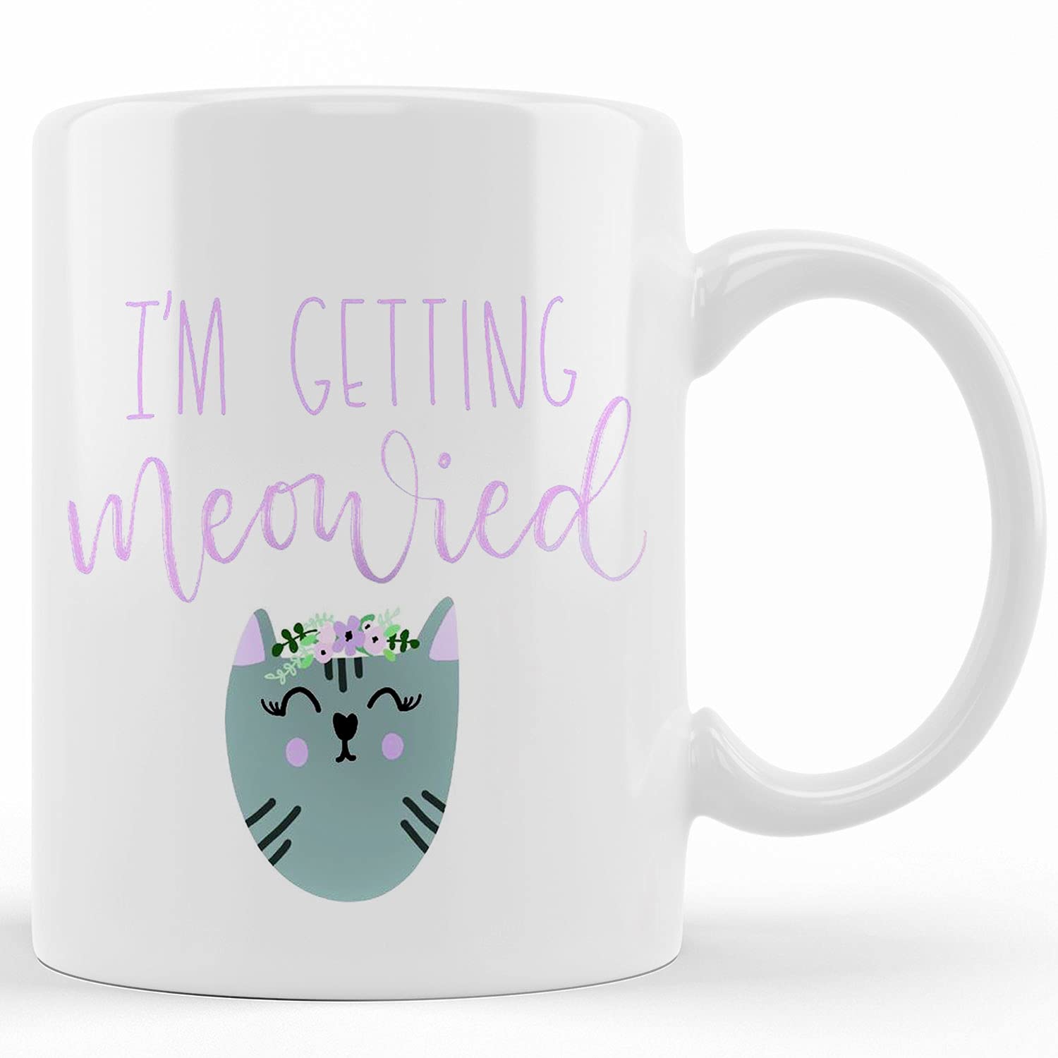 Personalized 'I'm Getting Meowied' Ceramic Coffee Mug - Funny Engagement Gift for Bride, Cat Lover Wedding Present - Perfect for Tea, Coffee & Bridal Showers