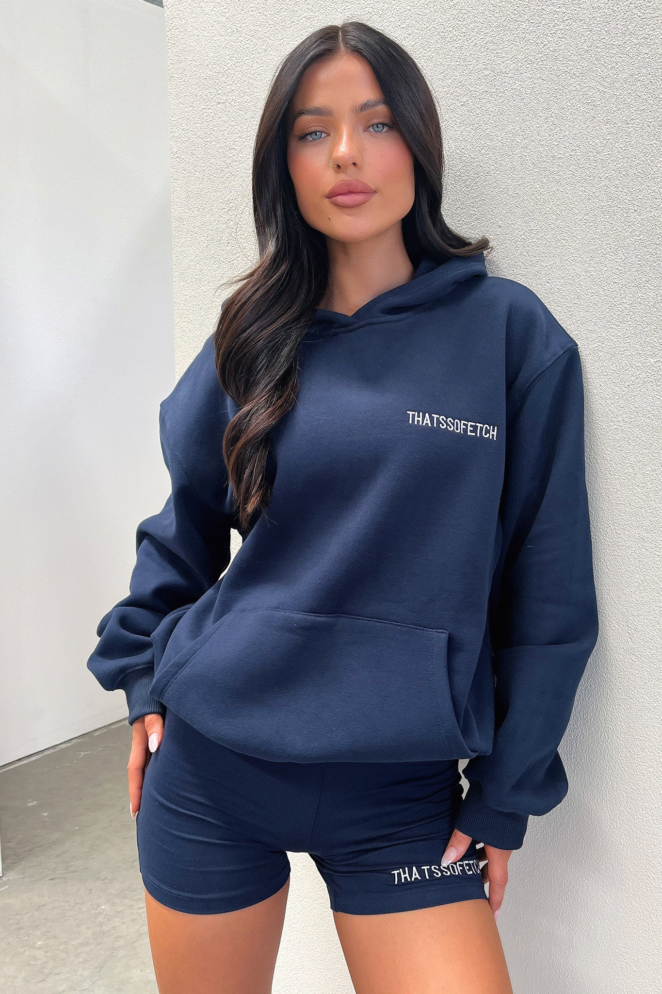 Jaska Hoodie for Men & Women - Soft Fleece Pullover with Kangaroo Pocket, Navy Blue - Perfect for Casual Wear, Outdoor Activities & Lounge Comfort