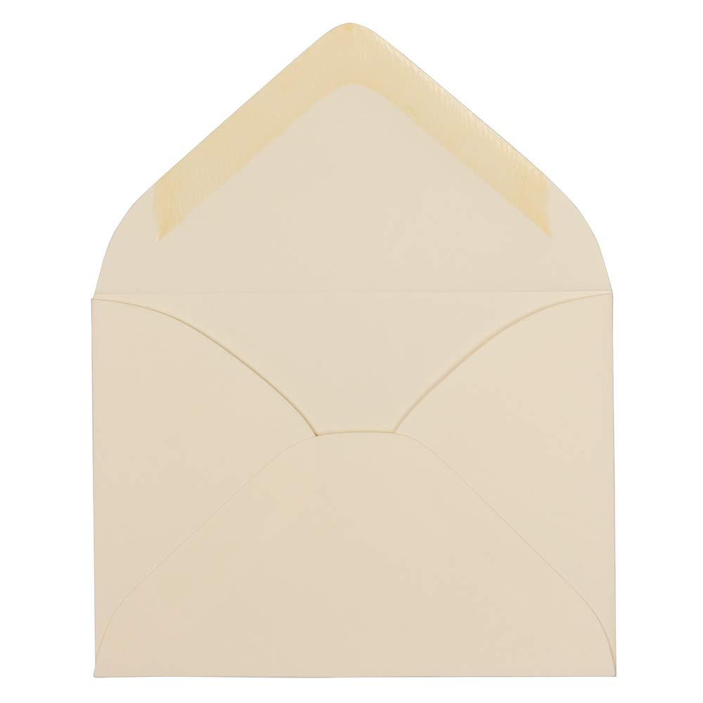 JAM PAPER 2 3/4 x 3 3/4 Inch V-Flap Business Envelopes - Ivory Color - 500 Pack Bulk Box - Perfect for Office Mail, Wedding Invitations & Greeting Cards