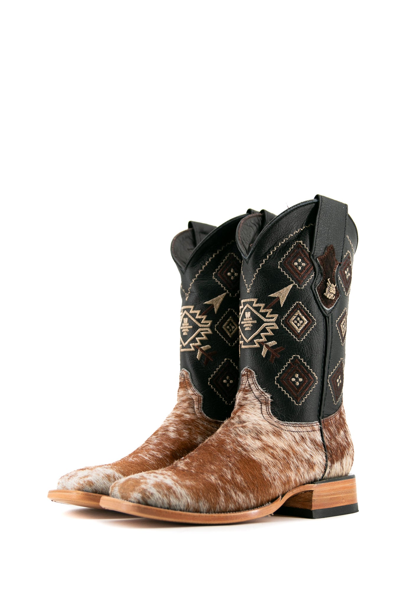 Authentic Men's Cowhide Square Toe Cowboy Boots - Size 7 Western Boots for Country Dancing, Rodeo & Outdoor Adventures (Style: JM5)