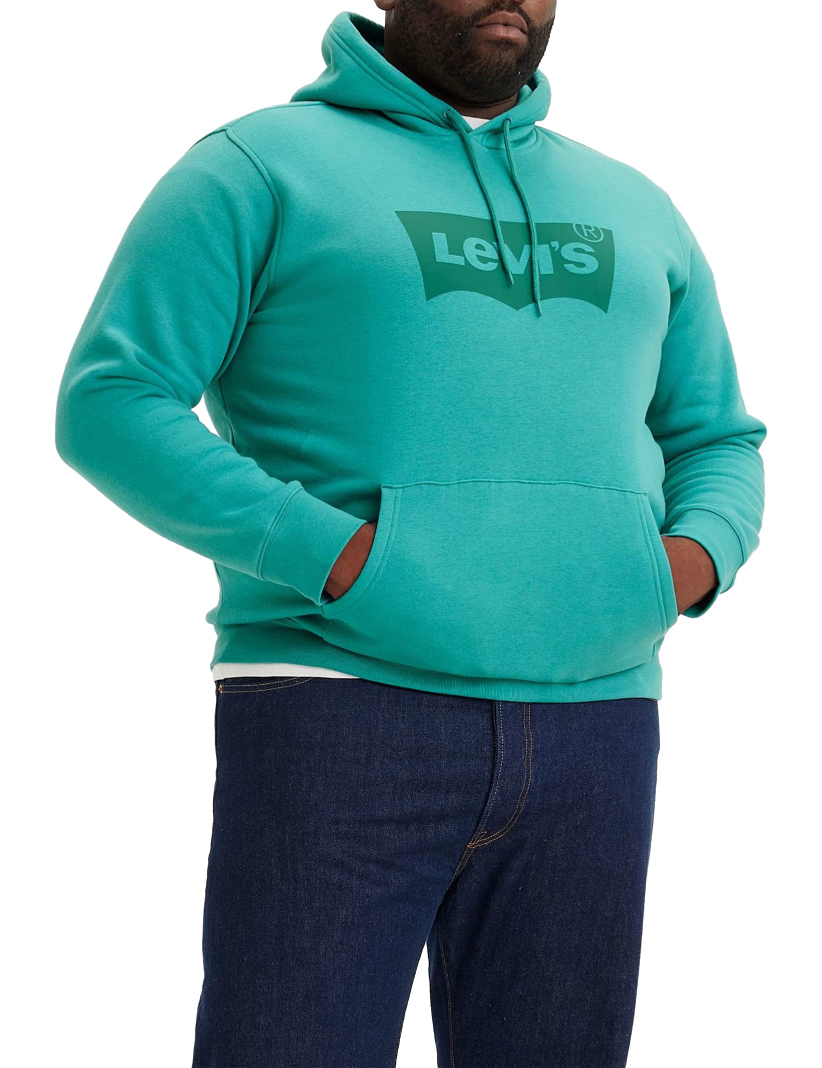 Levi's Men's Big & Tall Graphic Hoodie - Comfortable Cotton Pullover Sweatshirt with Stylish Print for Casual Wear & Outdoor Activities