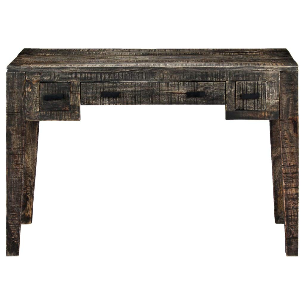 Black Solid Mango Wood Home Office Desk 43.3