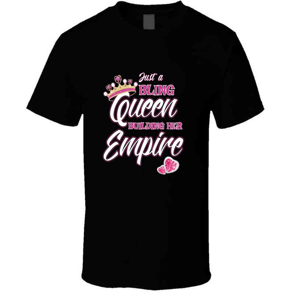 Bling Queen Empire Jewelry T-Shirt - Trendy Graphic Tee for Women - Perfect for Casual Wear, Parties & Fashion Statements