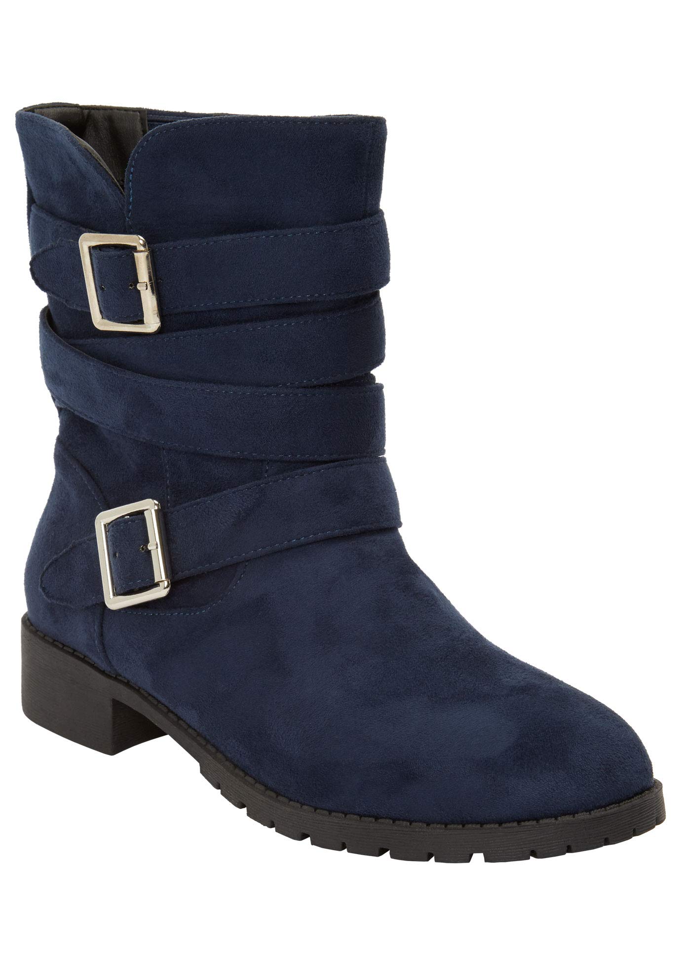 Comfortview Women's Wide Width The Madi Boot - Stylish & Comfortable Ankle Boots for Wide Feet | Perfect for Work, Casual Outfits & Winter Wear