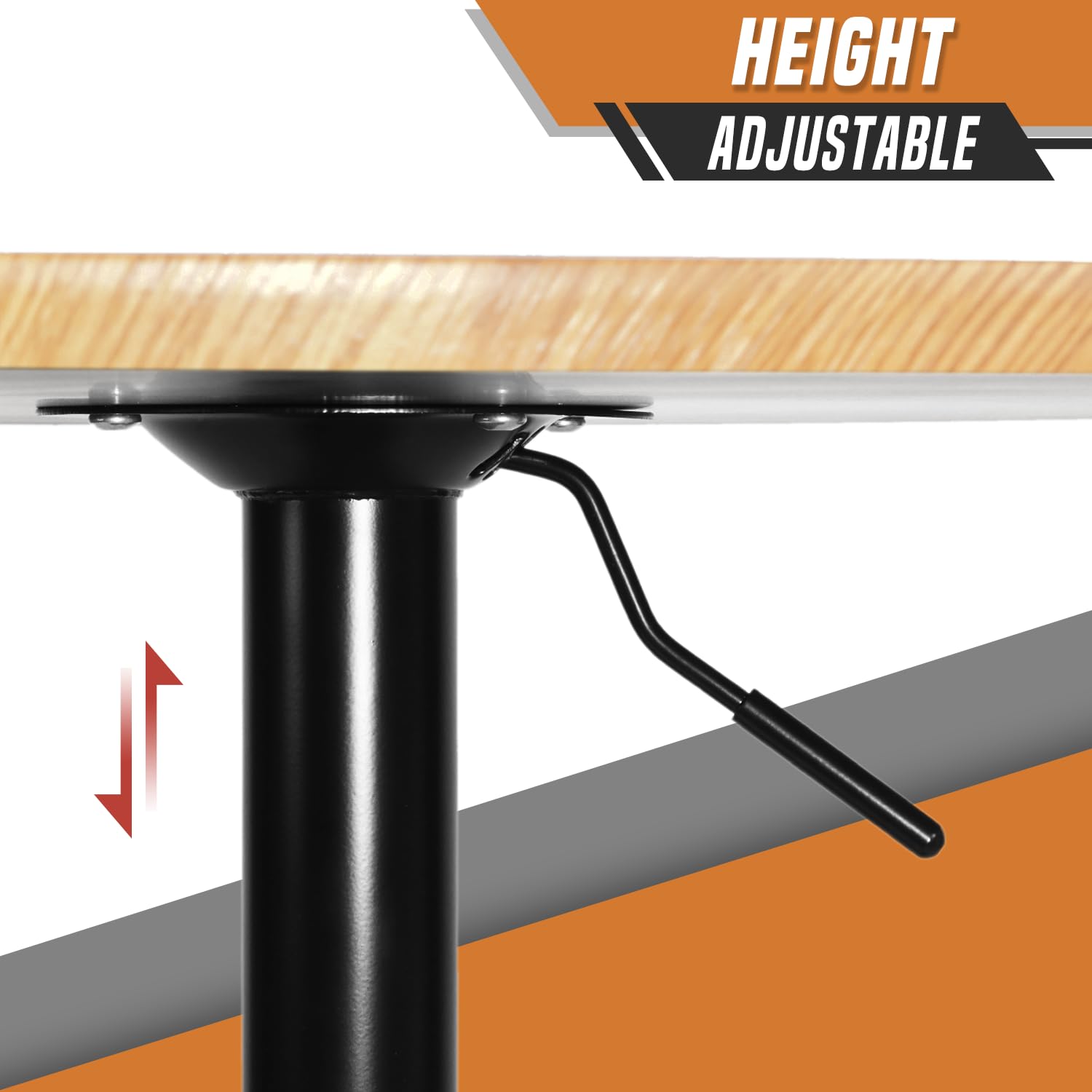 31.5 Inch Round Adjustable Height Pub Table - 27.5