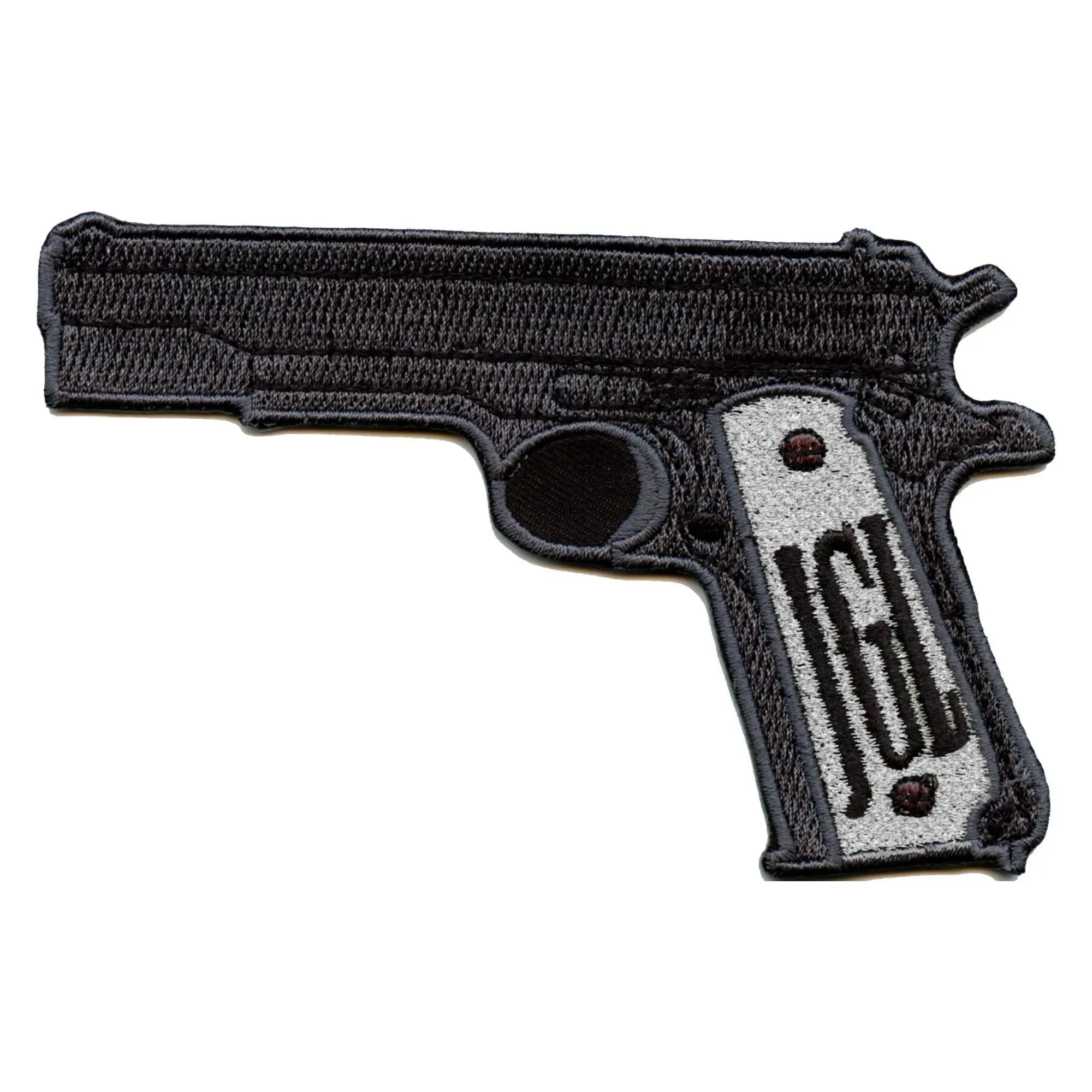 El Chapo Diamond Encrusted Gun Embroidered Iron-On Patch for Jackets, Vests & Bags - Badass Biker Gang Style Accessory