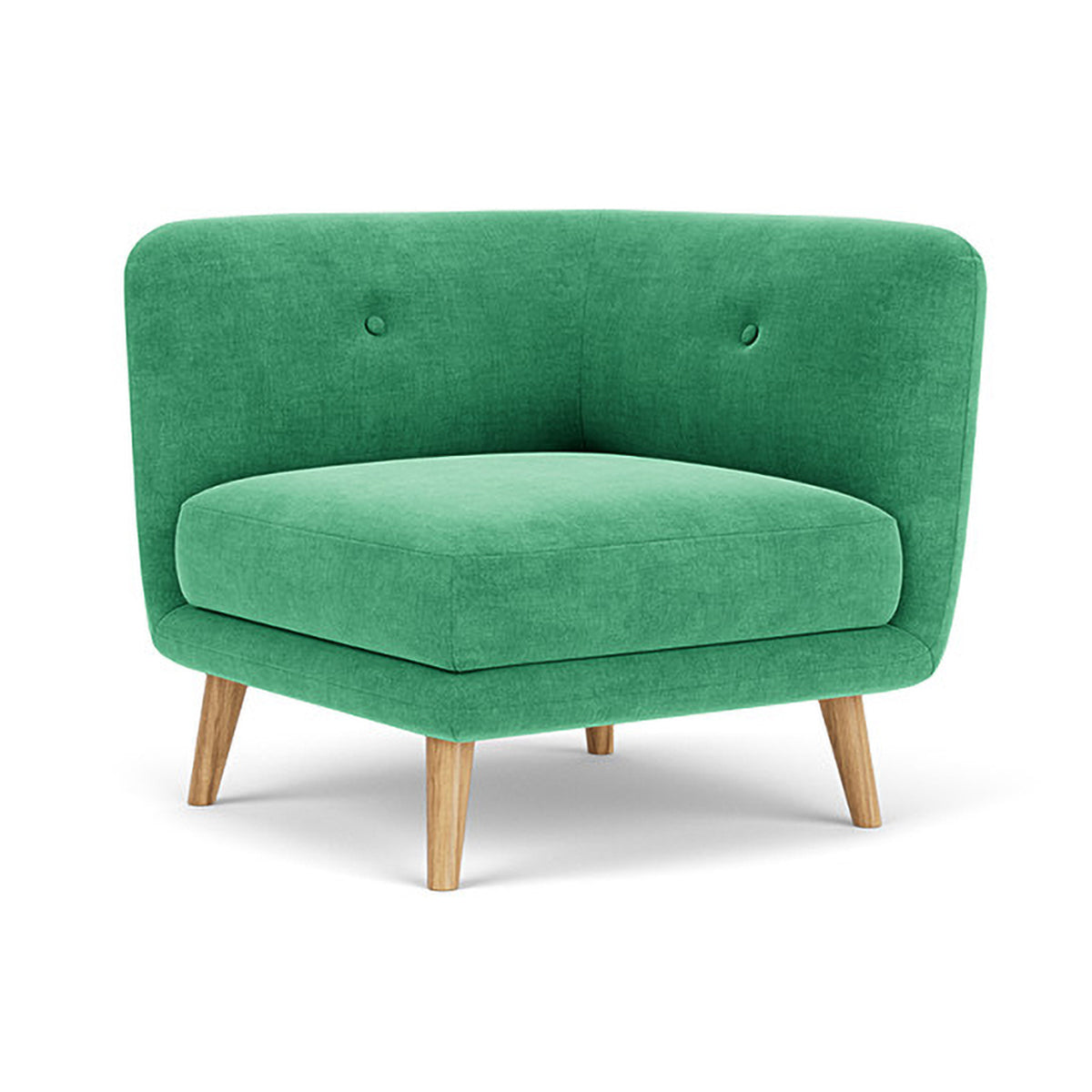 Alfred Fabric Modular Sofa - Left 1 Seater Sectional Couch for Living Room, Lounge & Small Spaces | Modern Comfortable Furniture for Apartments & Home Decor