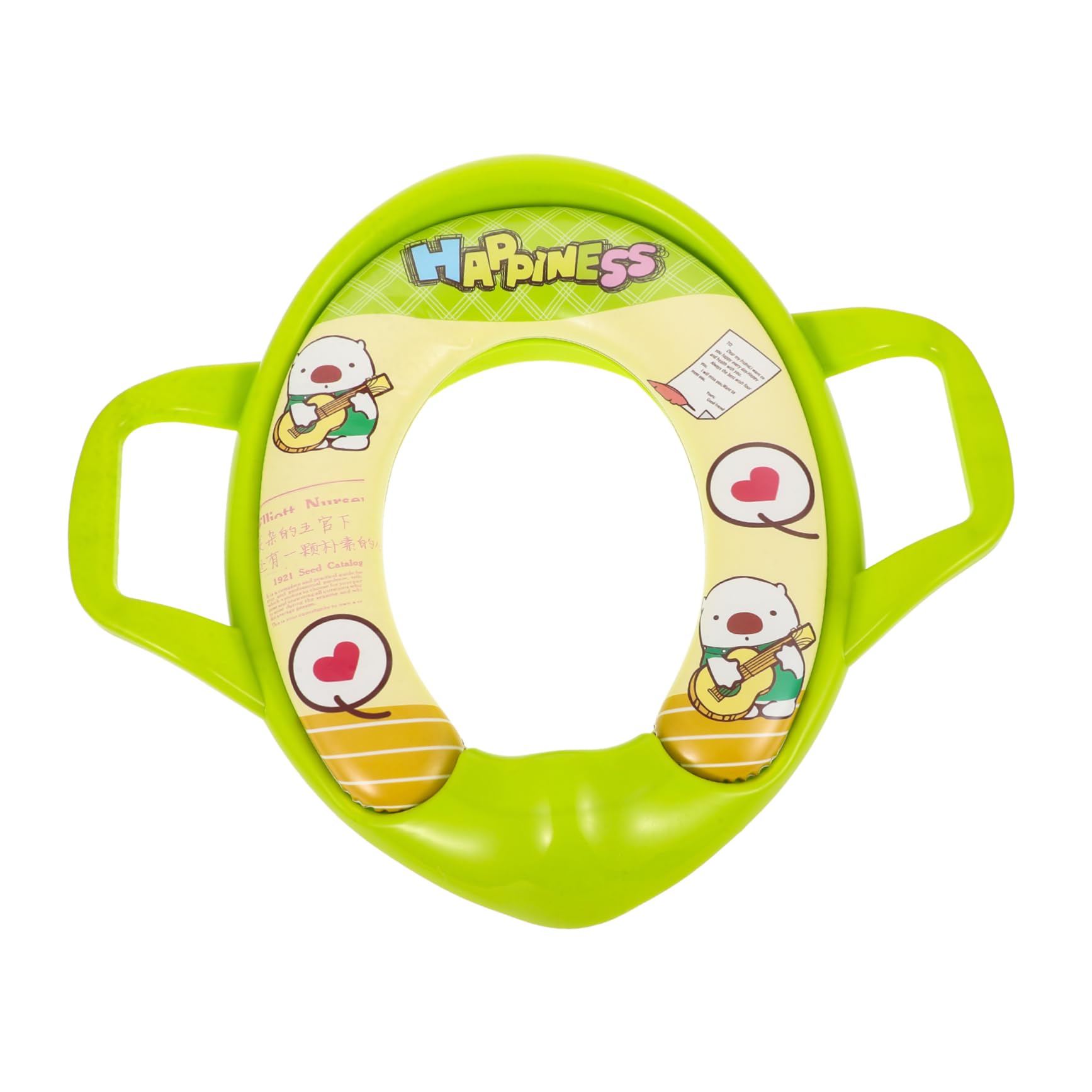 TOYANDONA 2-Pack Kids Toilet Training Seat - Soft PVC Potty Seat Cushion with Lid, Green | Non-Slip Toddler Toilet Seat for Boys & Girls | Perfect for Bathroom Safety & Potty Training