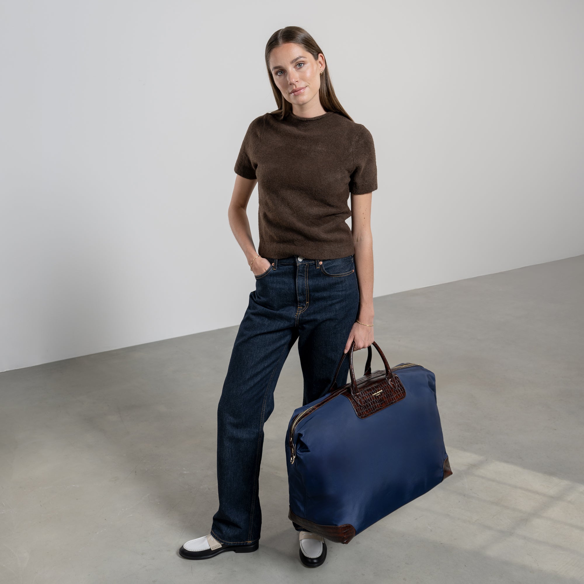 Du Louvre Colette Blue Large Weekend Travel Bag - Perfect for Vacation, Business Trips & Overnight Getaways