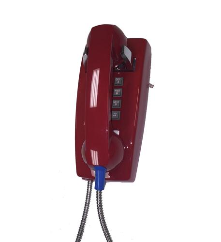 255447AHC20M Vintage Wall Phone with Metal Cradle - ITT 2554 AHC RD Classic Rotary Dial Telephone for Home Decor & Retro Office Setup