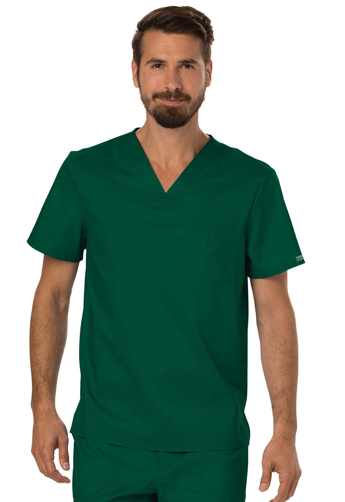 Cherokee Men's Scrubs Top - Comfortable Workwear with Tuckable V-Neck Design WW690 | Perfect for Nurses, Doctors & Medical Professionals