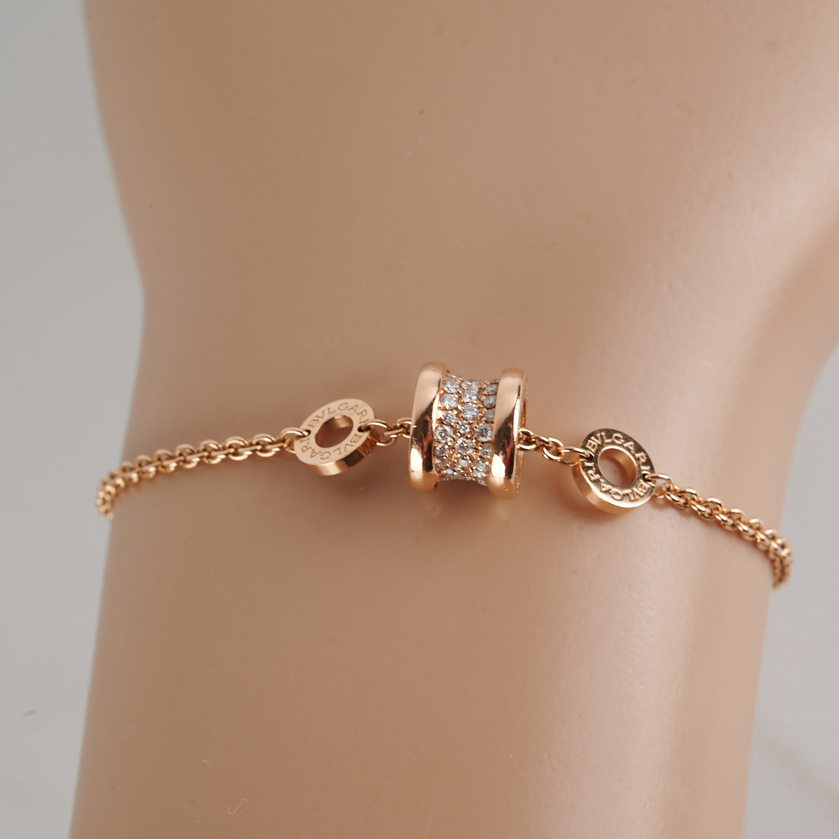 Bvlgari B.Zero1 18K Rose Gold Diamond Bracelet for Women - Luxury Jewelry Gift for Anniversary, Valentine's Day & Special Occasions