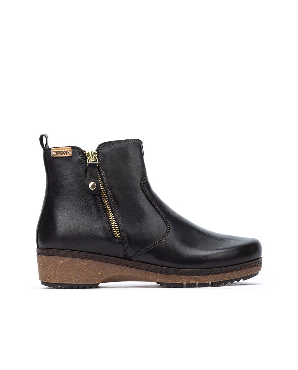 PIKOLINOS Women's Leather Flat Ankle Boots - Granada Style Comfortable Casual Shoes for Walking, Work & Everyday Wear