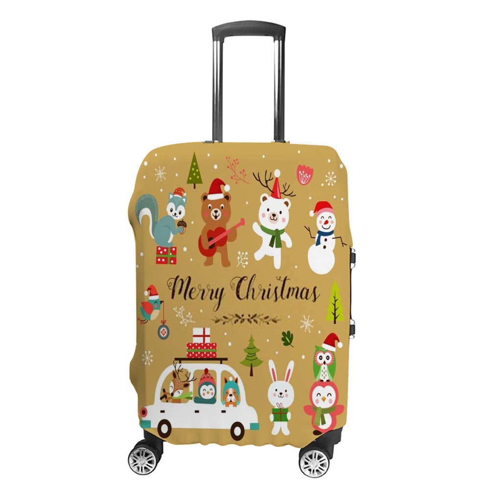 Cartoon Christmas Character Luggage Cover Set - Washable Trolley Case Protector for Travel | Suitcase Protector for Holiday Trips & Airplane Travel Accessories