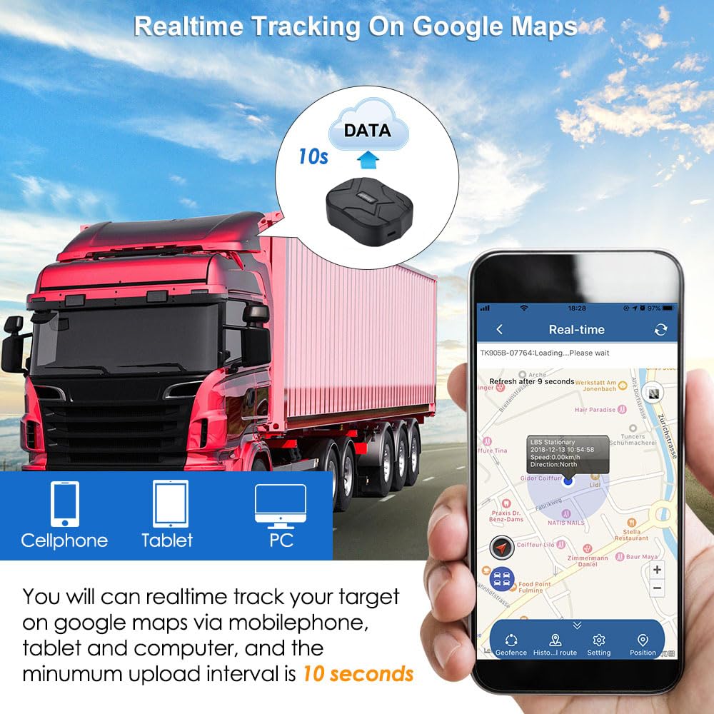 Zeerkeer 4G LTE GPS Tracker TK905 - 10000mAh Strong Magnetic Waterproof Real-Time Vehicle Tracking Device with Anti-Lost Alarm | Free App for iOS & Android | Perfect for Cars, Trucks, Fleet Management and Personal Asset Tracking