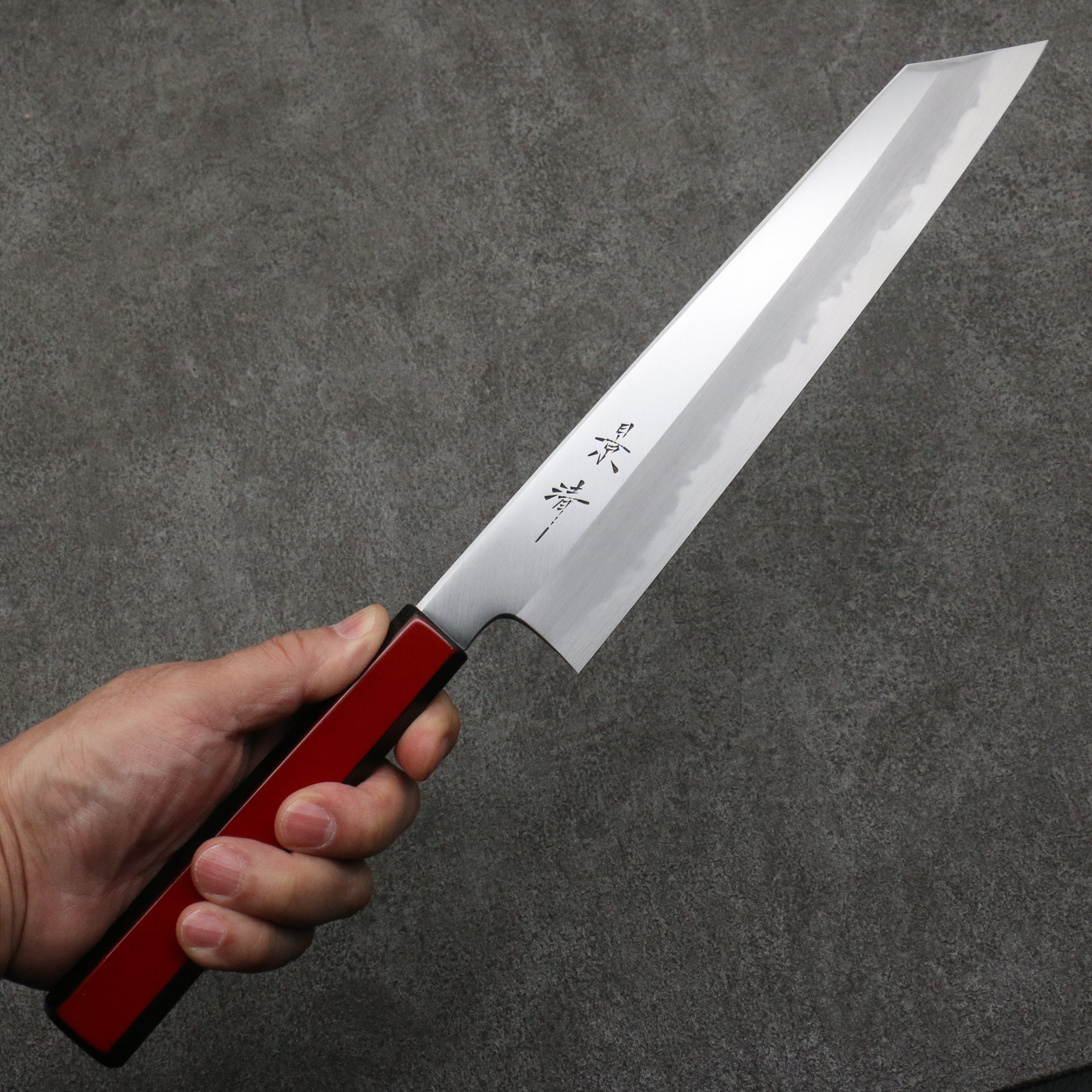 Premium Kagekiyo White Steel No.1 Kiritsuke Gyuto Japanese Chef Knife 240mm with Akaro Lacquered Magnolia Handle - Perfect for Sushi, Sashimi & Precision Cutting
