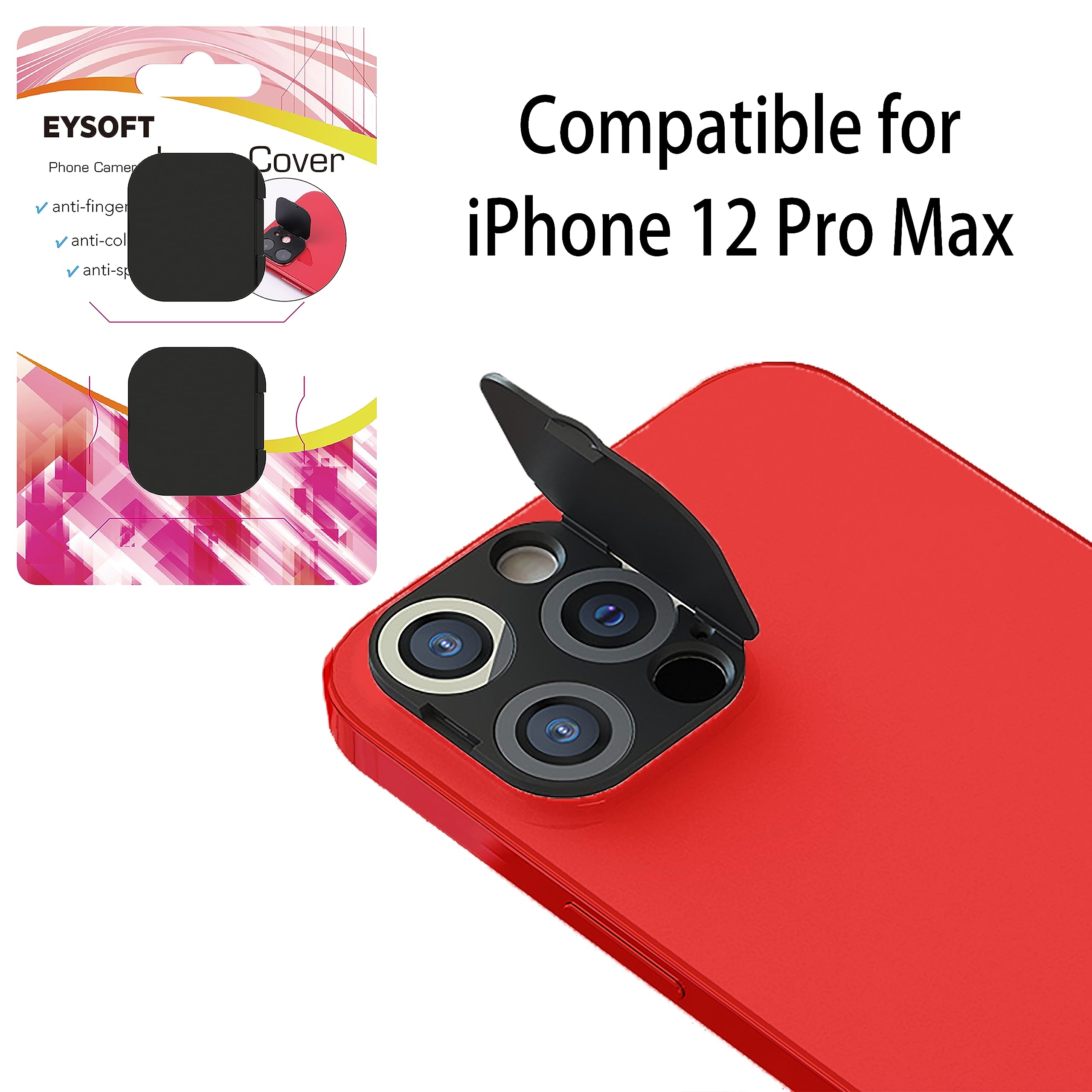Premium iPhone 12 Pro Max Camera Lens Protector - 2 Pack Privacy Screen Cover with Strong Adhesive for Enhanced Security | Perfect for Travel, Daily Use & Privacy Protection