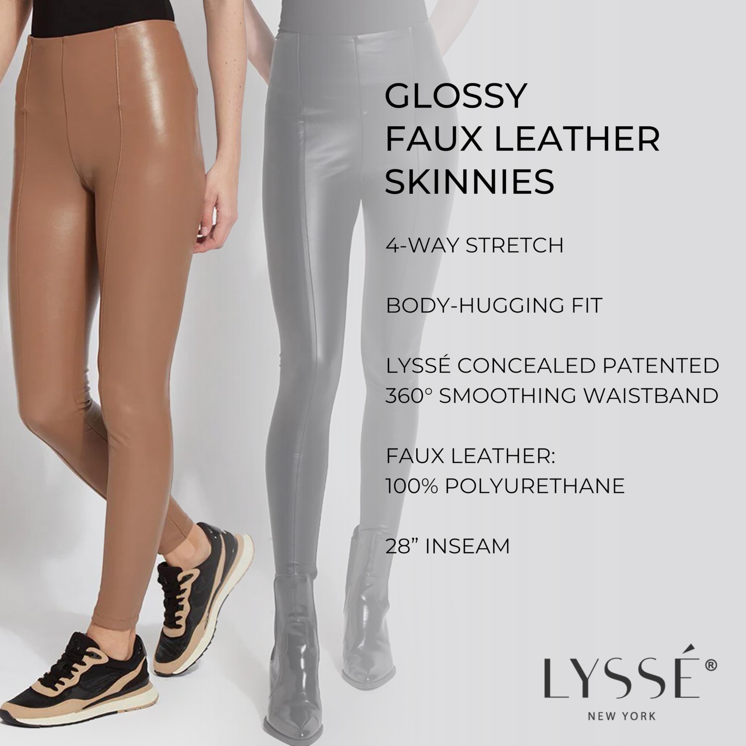 Lyssé Women's Plus Size High Waist Vegan Leggings - Stretchy Comfort for Yoga, Workouts & Everyday Wear