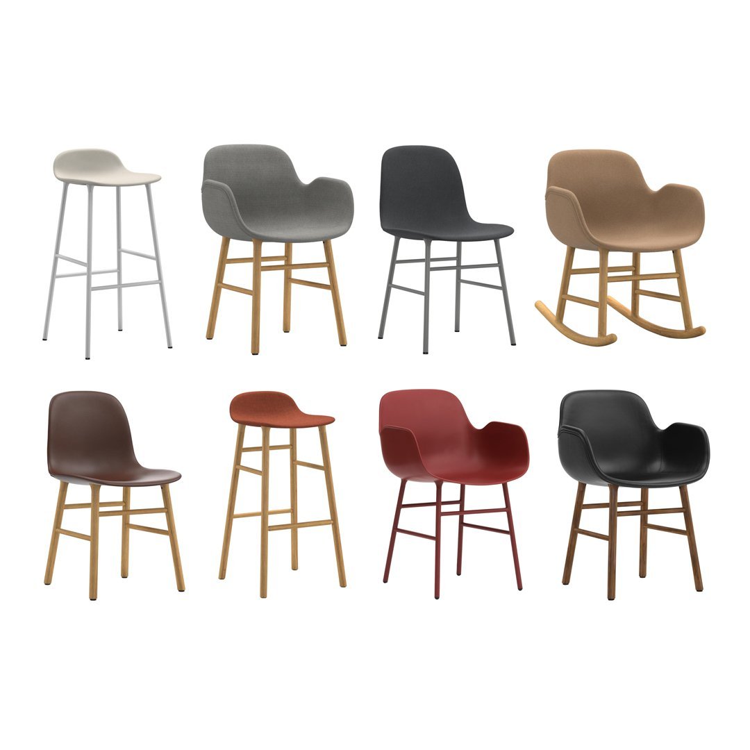 Modern Upholstered Form Armchair with Wooden Legs - Perfect for Living Room, Office, or Lounge Decor