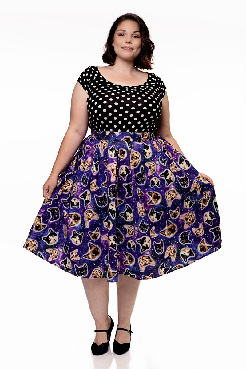 Polka Dot Boat Neck T-Shirt for Women - Flowy Casual Blouse for Summer Outfits & Layering