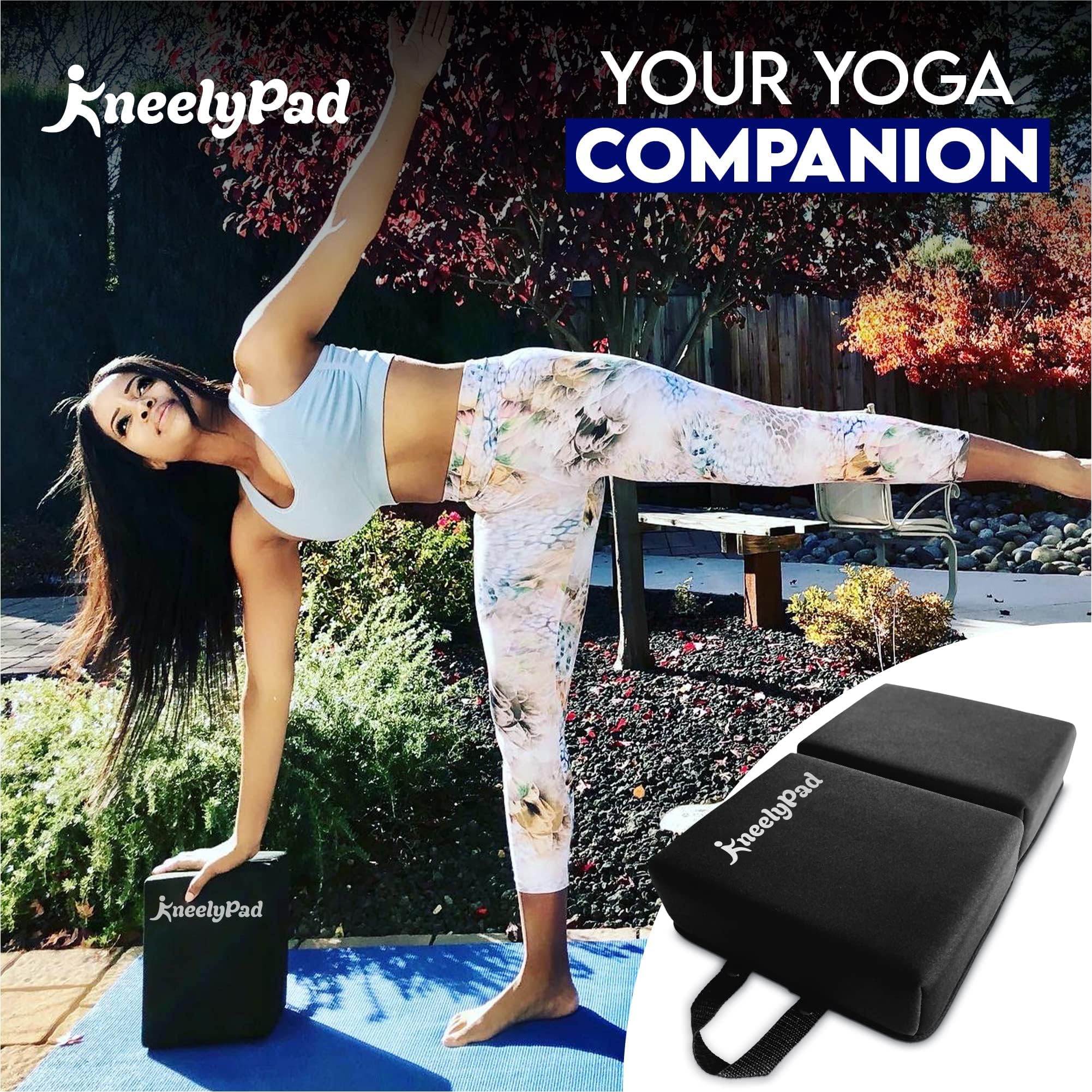 KneelyPad by Kneely - Ultra Thick Memory Foam Knee Cushion for Gardening, Exercise, Cleaning & Mechanic Work - Washable & Foldable Knee Pad with Handle - Perfect for Outdoor Activities, Home Improvement & Workshop Use