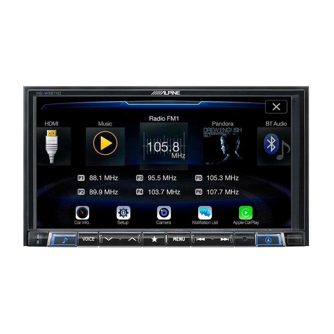 Alpine INE-W987HD 7-Inch Mechless Car Stereo with Navigation, Apple CarPlay & Android Auto - In-Dash Receiver for Seamless Smartphone Integration & Hands-Free Driving