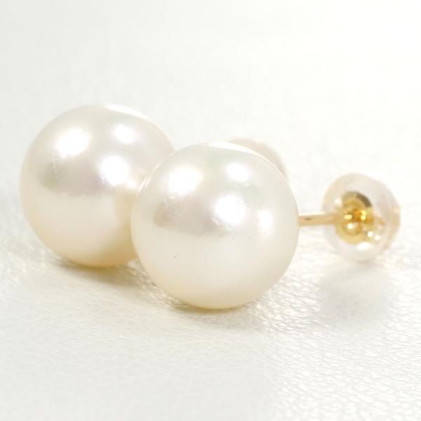 18K Yellow Gold Pearl Earrings for Women - Classic Elegant Jewelry Gift for Wedding, Anniversary & Special Occasions