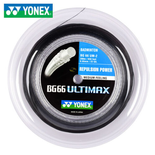 Yonex BG 66 Ultimax Badminton String Reel - 200m High Performance Badminton String for Professional Players - Perfect for Tournament Play & Training Sessions