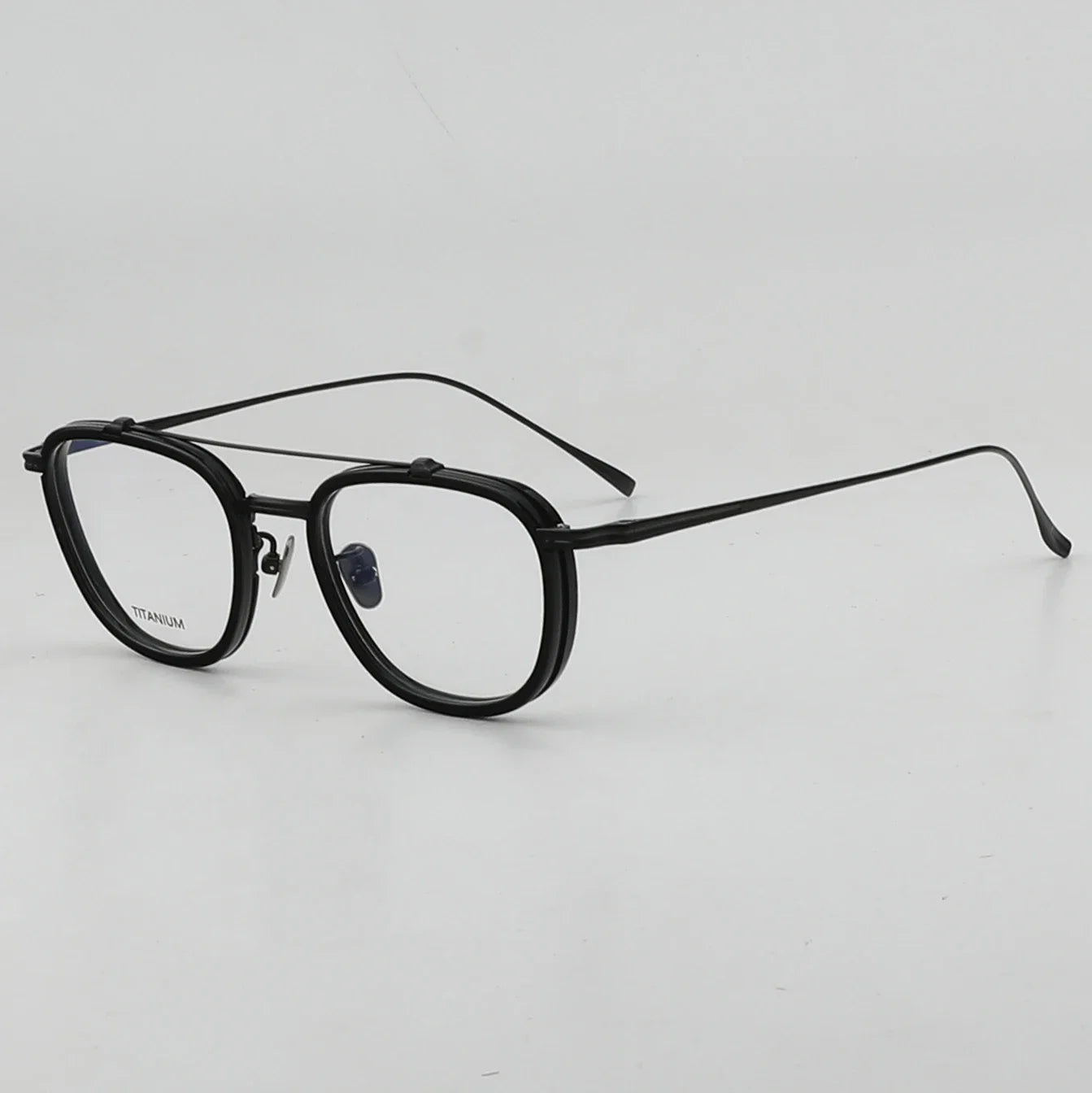 Aror Unisex Square Double Bridge Acetate Titanium Eyeglasses 10197 - Lightweight & Durable Frame for Work, Reading & Fashion