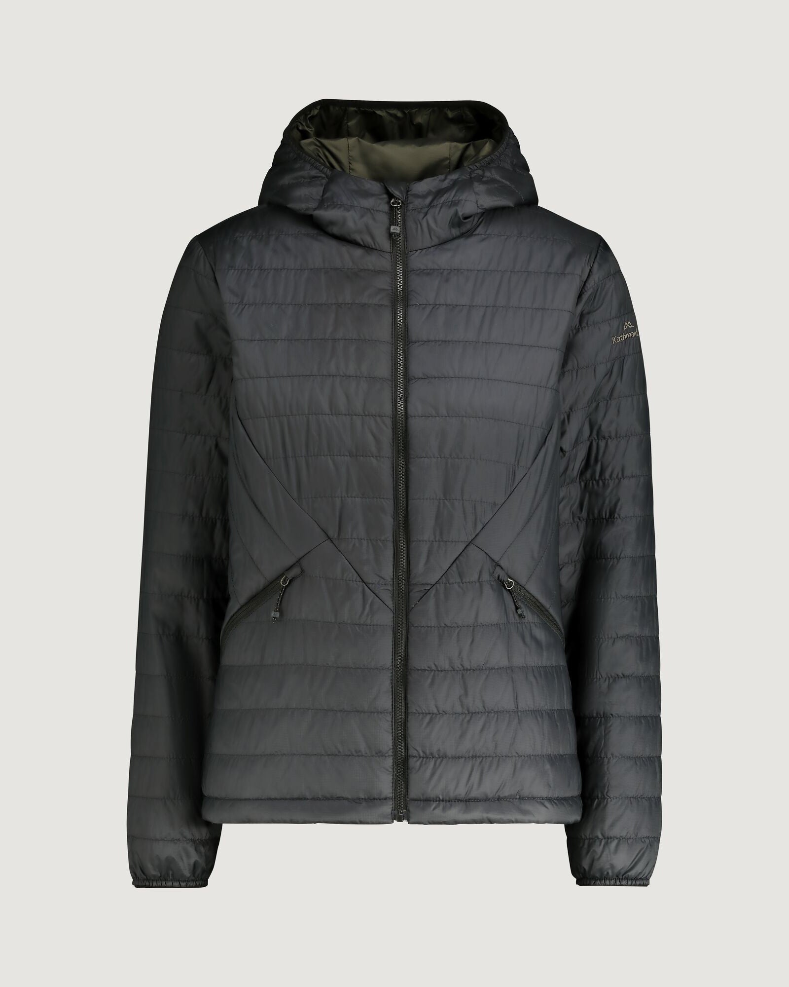Heli R Women's novaLOFT Hooded Jacket - Lightweight Waterproof Winter Coat for Outdoor Activities (Black Stingray) | Perfect for Hiking, Camping & Daily Wear