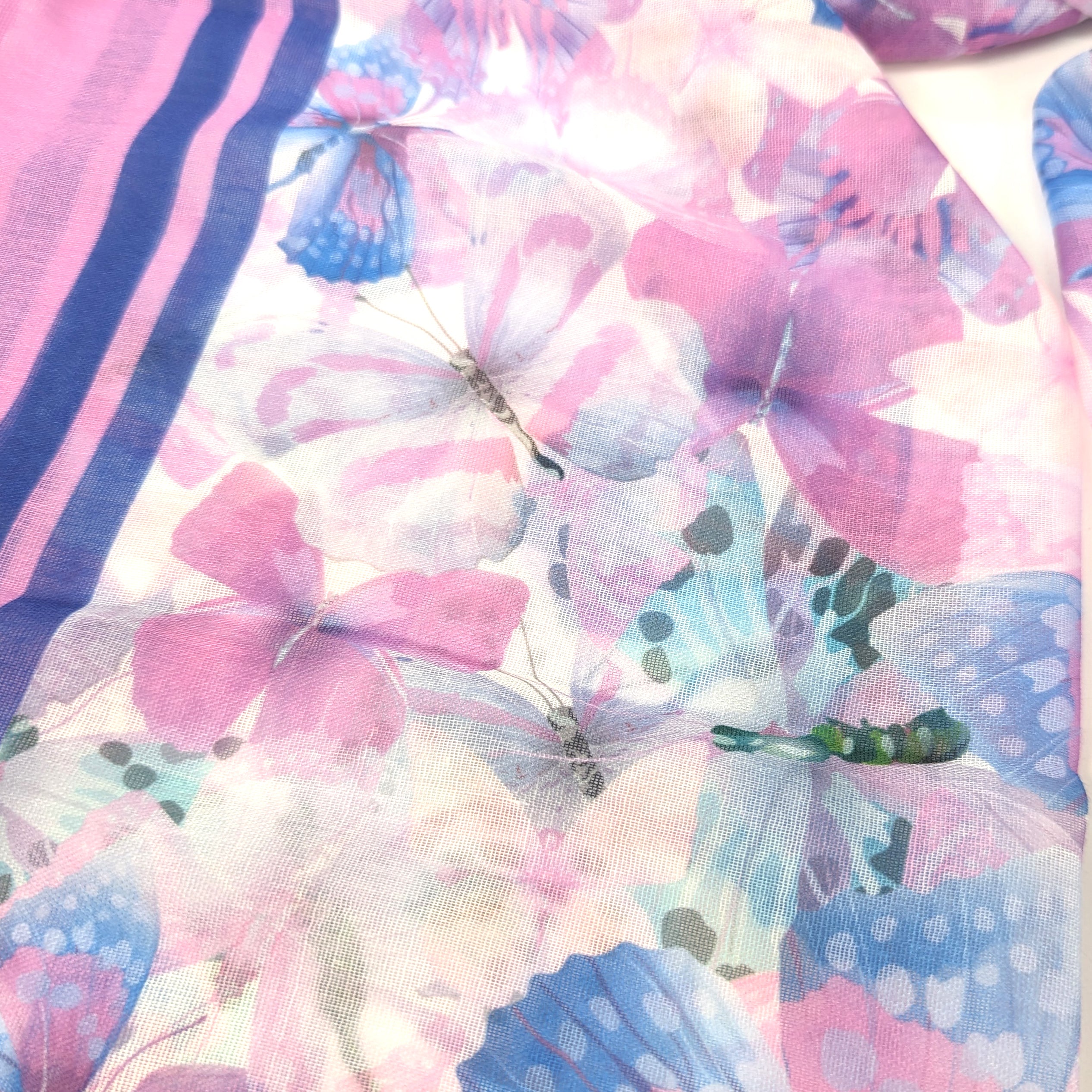 Flutter of Butterflies Dusky Cobalt Wall Tapestry - 50x180cm Boho Home Decor for Bedroom, Living Room & Dorm