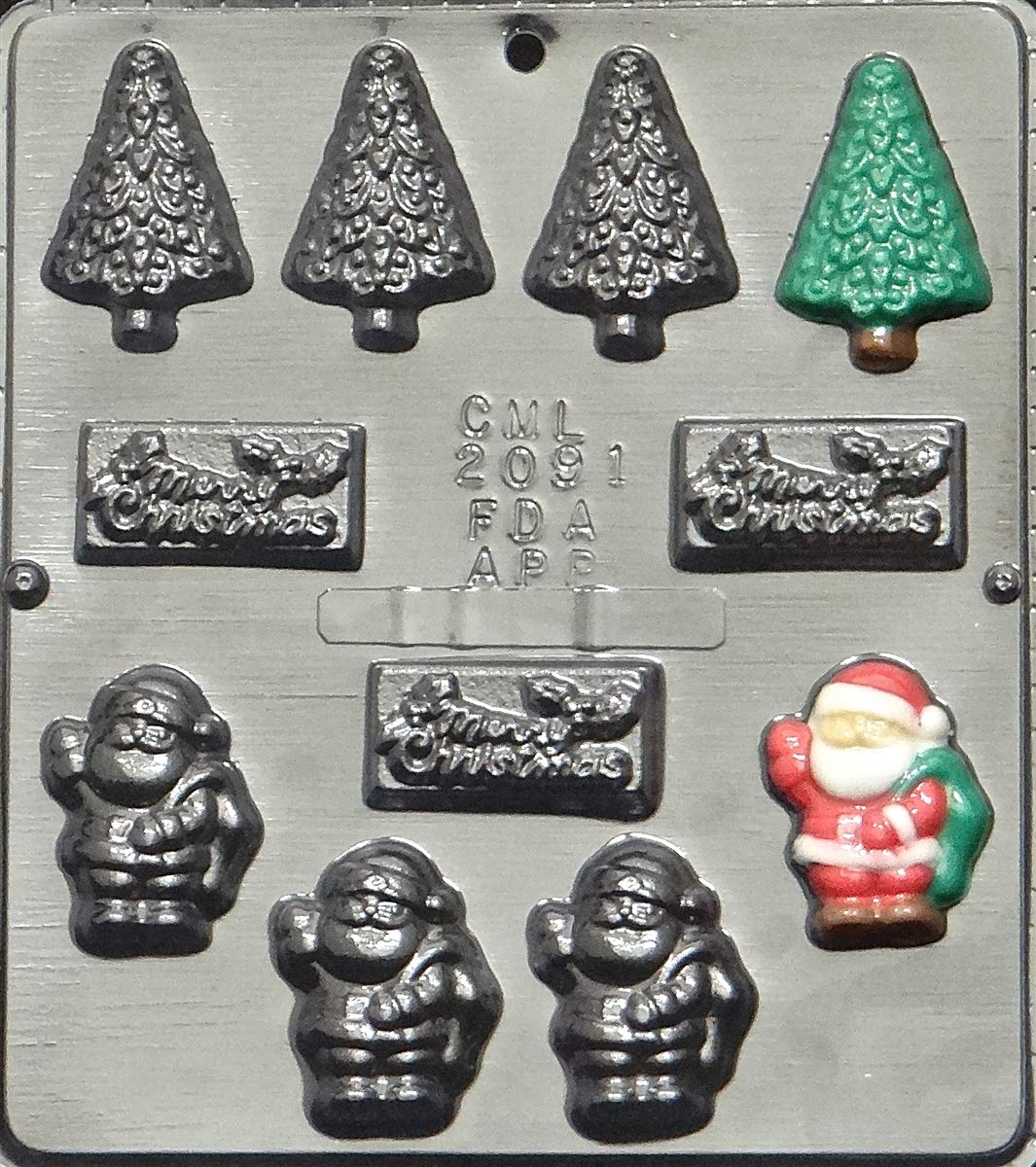 Christmas Chocolate Candy Mold Set - 2091 Holiday Baking Decorations for Cookies, Cupcakes & DIY Treats