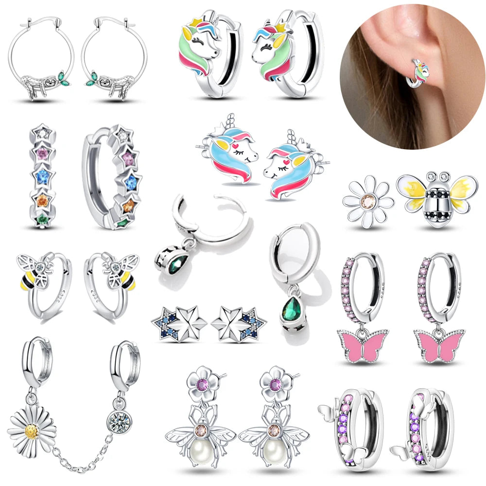 Cute Bee Earrings for Girls - Gold Plated Dainty Honeycomb Jewelry Gift for Women & Teens - Perfect for Everyday Wear, Parties & Gifts